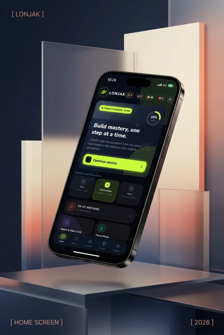 Cinematic LONJAK home screen product campaign